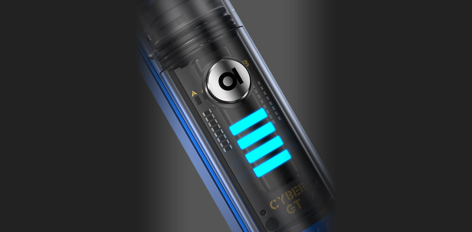 Banner showing the Aspire Cyber GT Vape Kit's LED Light Indicators