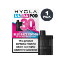 Blue Razz Edition Hyola Ultra 30K Prefilled Pod and Box