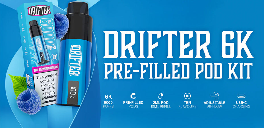 Banner showing the Drifter 6K Vape Kit