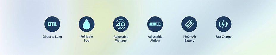 Banner showing the Eleaf iCita Pod Kit's Key Features