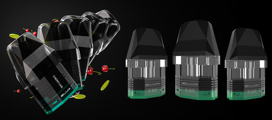 Banner showing the Elux Cyberover P1 Pod Kit's Compatible Pods