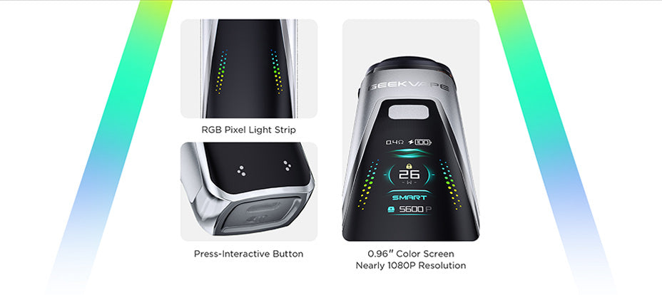 Banner showing the Geekvape Digi Pro Pod Vape Kit's Screen and Buttons