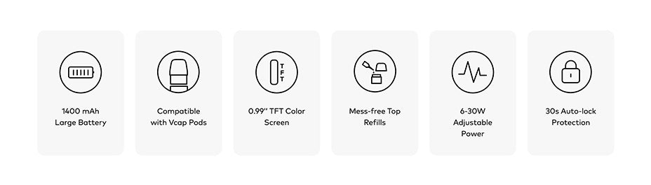 Banner showing the Innokin Endura V Box Pod Kit's Features