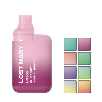 Lost Mary BM600 Pre-filled Pod Kit with eight squares showcasing eight out of sixteen available flavours