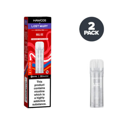 Lost Mary vape pod packaging with a clear pod on a white background