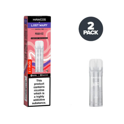Lost Mary vape pod packaging with a clear pod on a white background