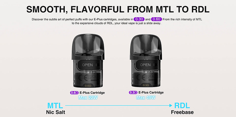 Banner showing the Lost Vape Centaurus E40 Max Kit's Compatible E Plus Pods