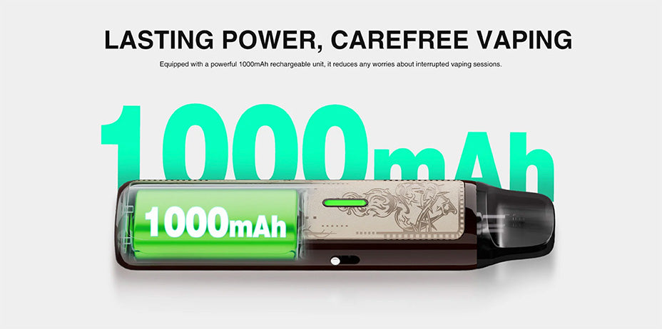 Banner showing the Lost Vape Ursa Nano S2 Pod Kit's 1000mAh Battery