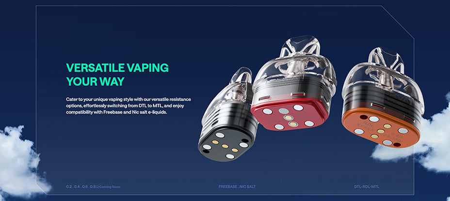 Banner showing the OXVA Vprime Pod Vape Kit's Compatible Pods