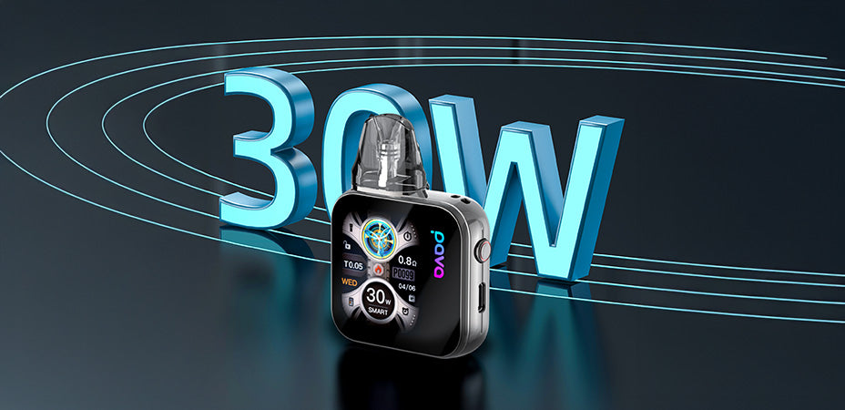 Banner showing the Pava Horiz Ultra Vape Kit's 30W Power Output