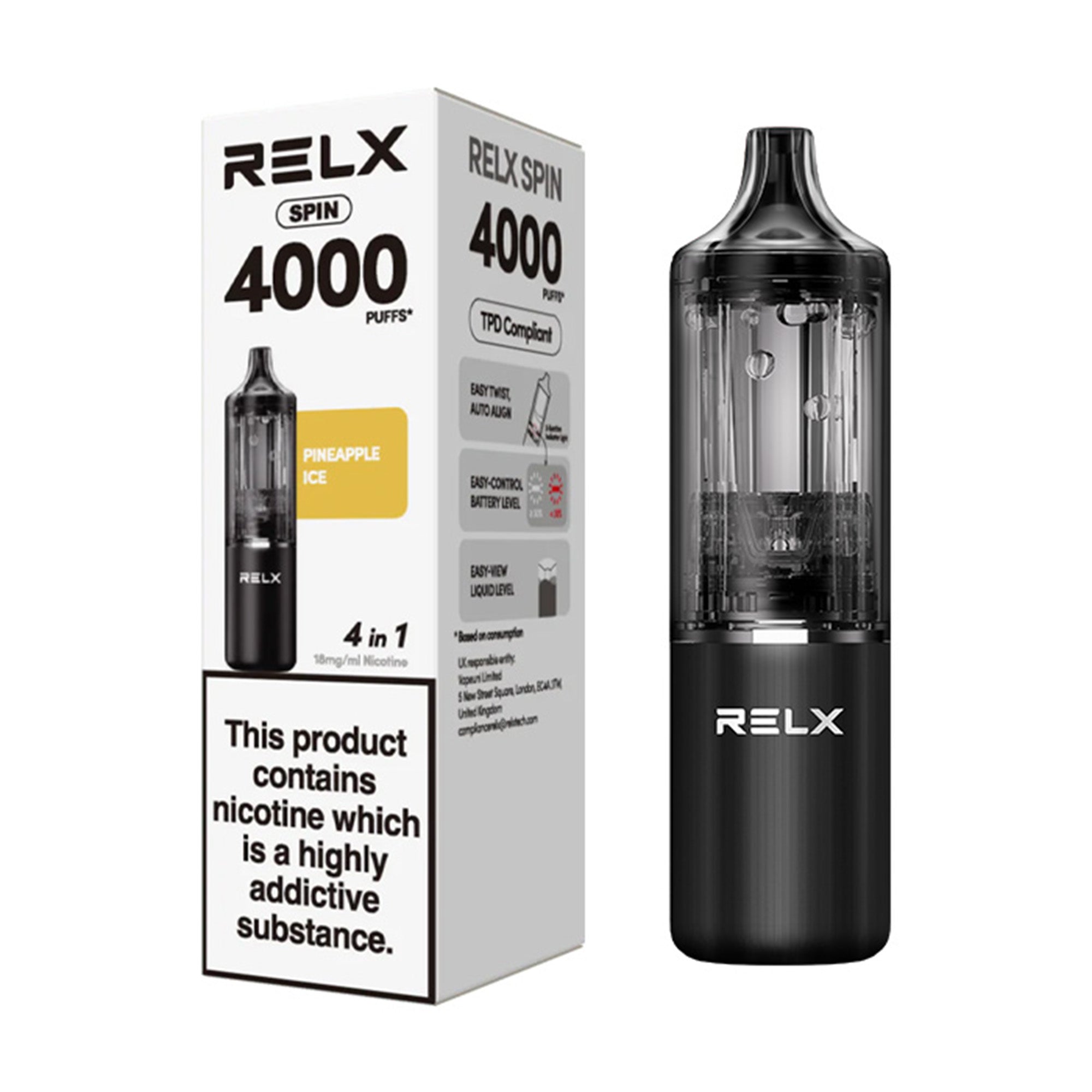 RELX Spin Starter Vape Kit Pineapple Ice
