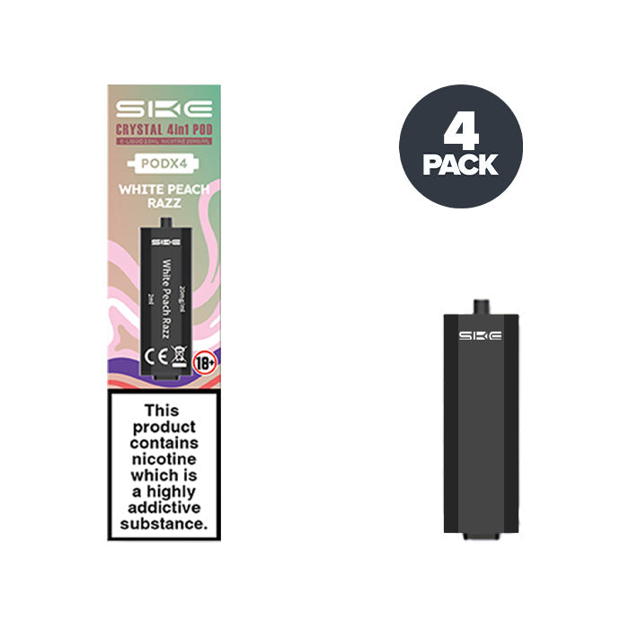 SKE Crystal 4in1 Pods White Peach Razz