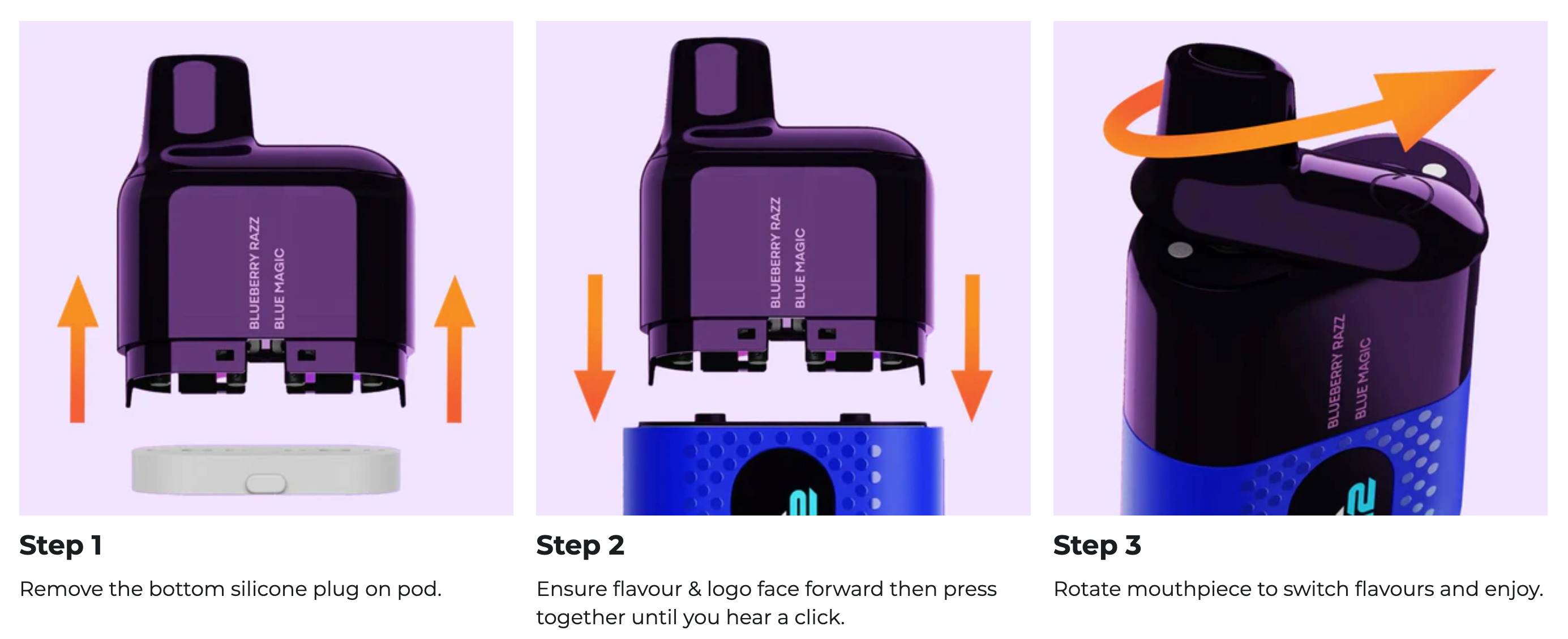 Banner showing instructions on how to assemble Pixl Duo 12 Pods