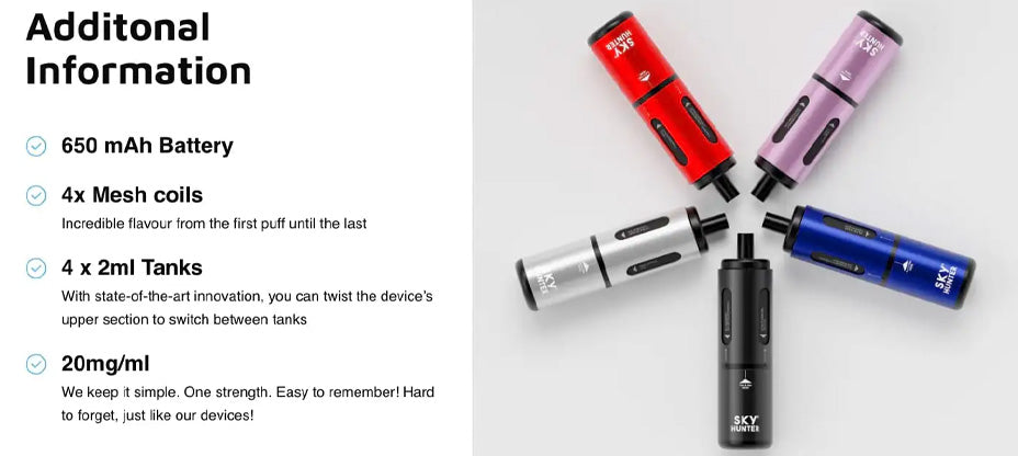 Sky Hunter Twist Slim 2600 Key Features:&nbsp;