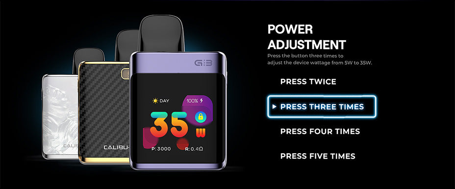 Banner showing the Uwell Caliburn G3 Pro Koko's Interface