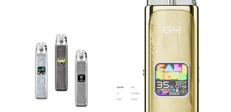Banner showing the Uwell Caliburn G4 Pod Vape Kit's Screen