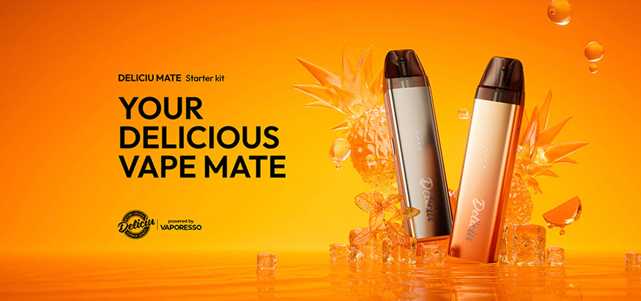 Banner showing the Vaporesso Deliciu Mate Starter Vape Kit