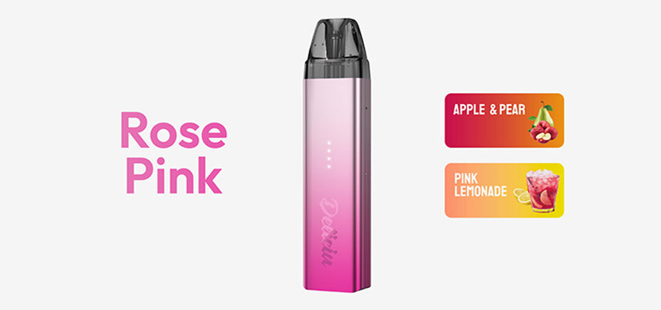 Banner showing the Vaporesso Deliciu Mate Starter Vape Kit in Rose Pink