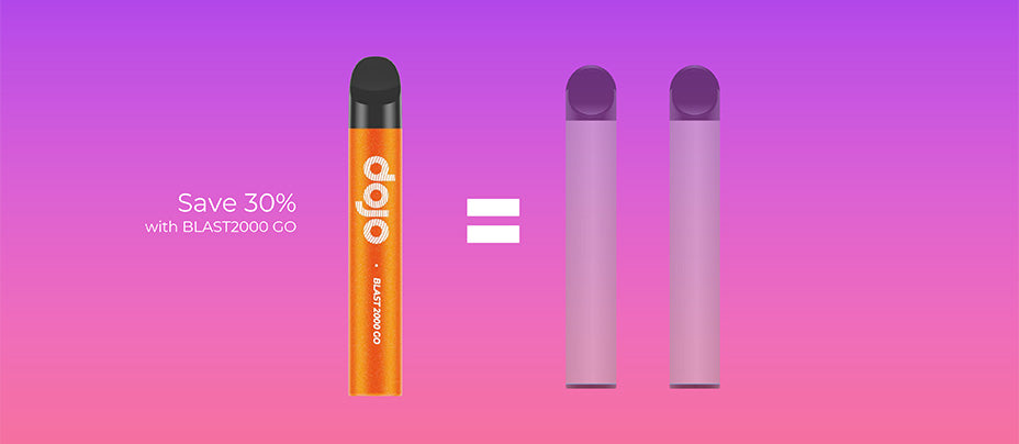 Banner showing the Vaporesso Dojo Blast 2000 Go Kit Compared to two Disposable Vapes