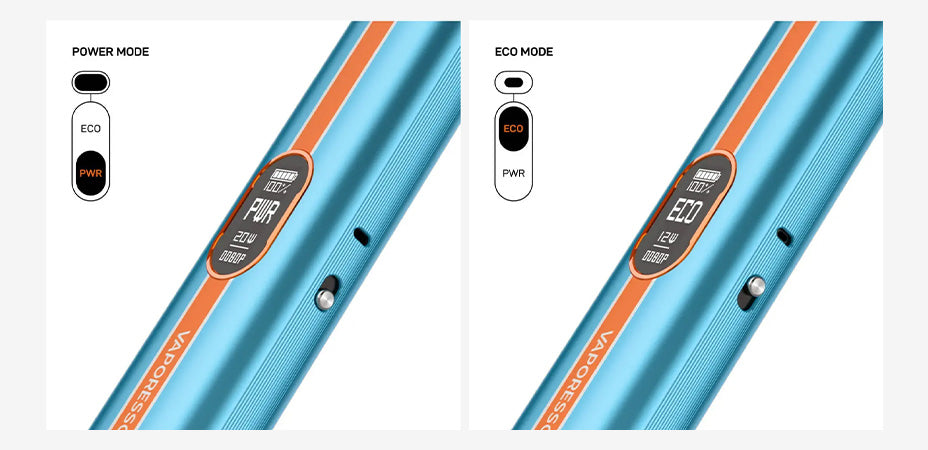 Banner showing the Vaporesso Vibe Pod Vape Kit's Power Mode Switch