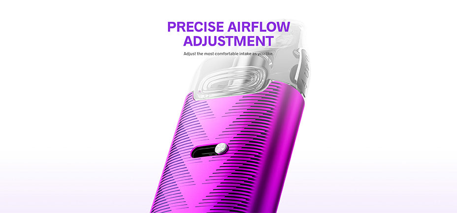 Banner showing adjustable airflow on the VooPoo Vmate i2 Pod Kit
