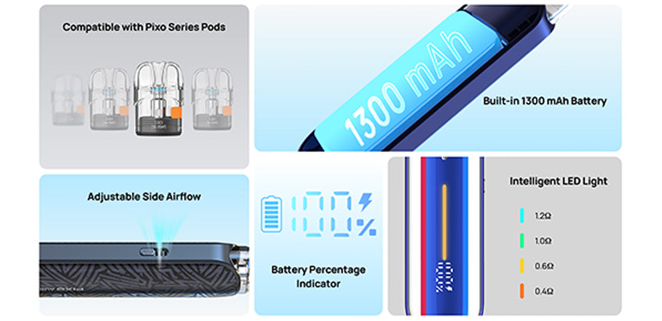 Key Features of Aspire Pixo Aura Pod Kit