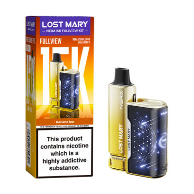 Banana Ice Lost Mary Nera 15K Fullview Prefilled Pod Kit with box