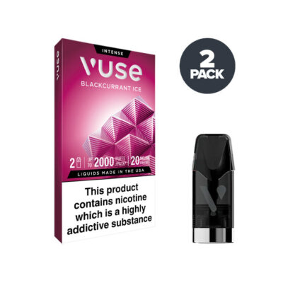Blackcurrant Ice 20mg Vuse Intense Pod and Box