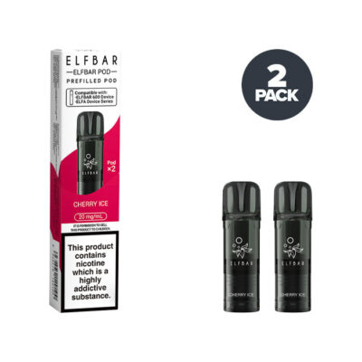 Two Cherry Ice Elf Bar 600 Prefilled Pods with Box