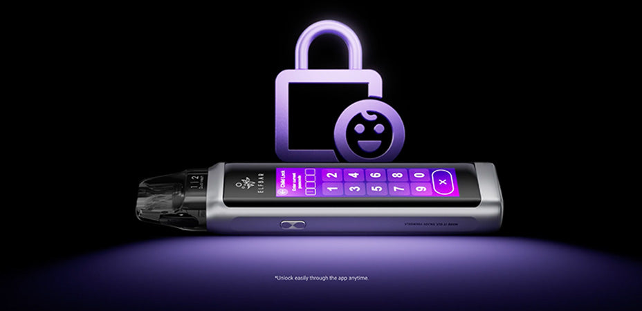 Banner showing the Elf Bar ELFX Ultra Pod Kit's Safety Features