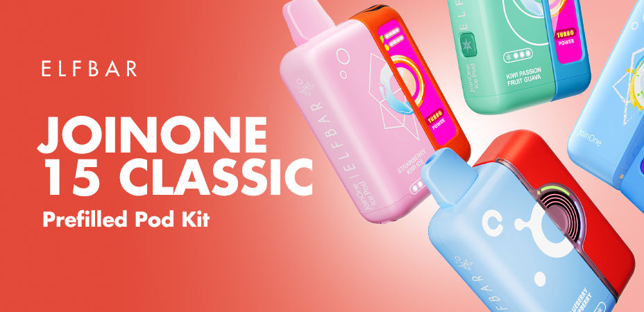 Banner showing the Elf Bar JoinOne 15 Classic Pod Kit