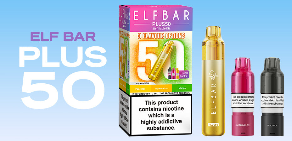 Elf Bar Plus 50 Prefilled Pod Kit Banner
