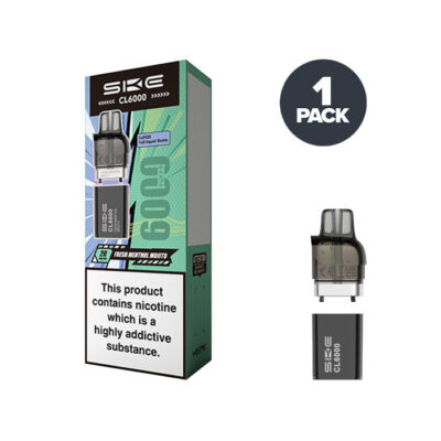 Fresh Menthol Mojito SKE CL6000 Prefilled Pod and Box