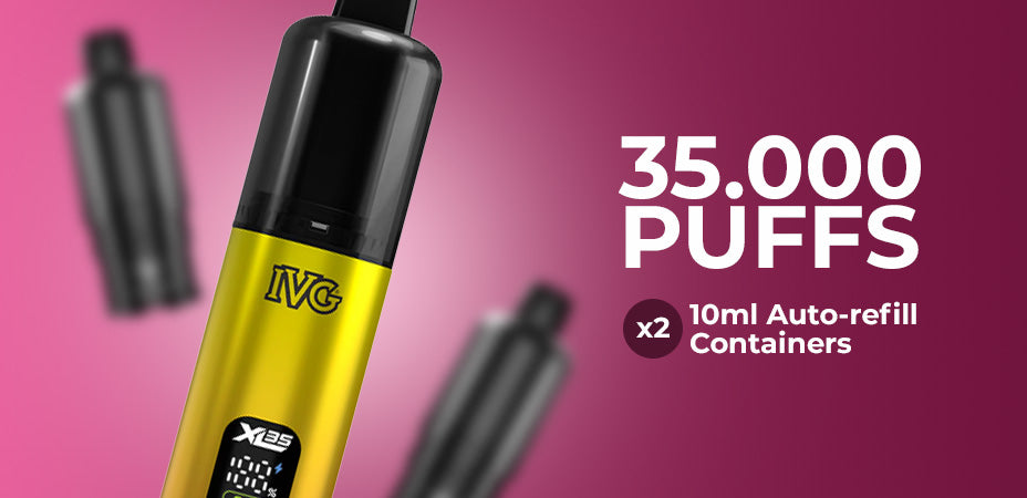 Puff Banner of IVG XL35 Prefilled Pod Kit