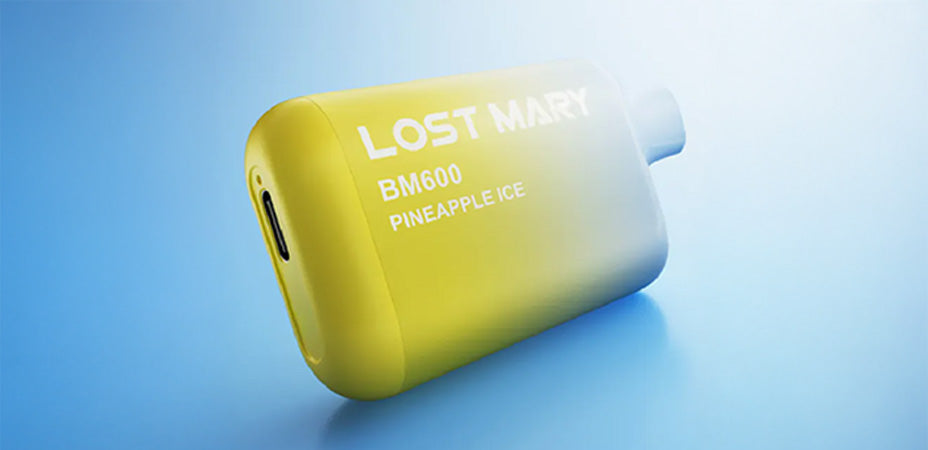 Banner showing the Lost Mary BM600 Prefilled Pod Kit's Battery