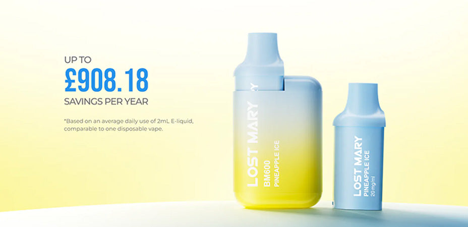 Banner showing the Lost Mary BM600 Prefilled Pods