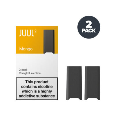 Two Mango JUUL2 Prefilled Pods and Box