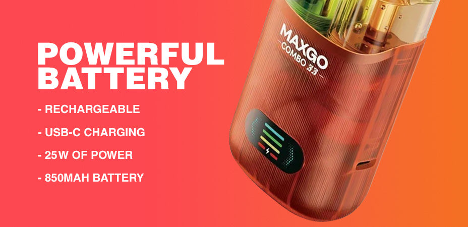 Battery of RELX MaxGo Combo 33K Prefilled Pod Kit