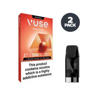 Peach Ice 20mg Vuse Intense Pod and Box
