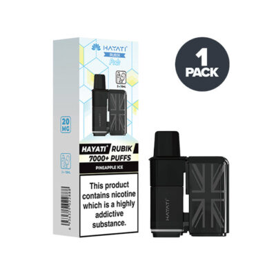 Pineapple Ice Hayati Rubik 7000 Prefilled Pods and Box