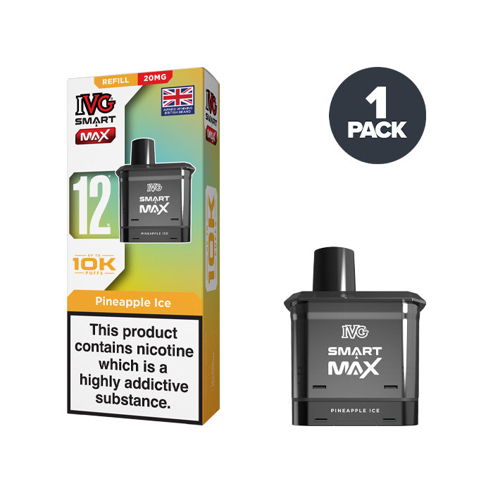 Pineapple Ice IVG Smart Max 20mg Refill Pack and Box