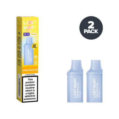 Two Pineapple Ice Lost Mary BM600 Prefilled Pods with Box