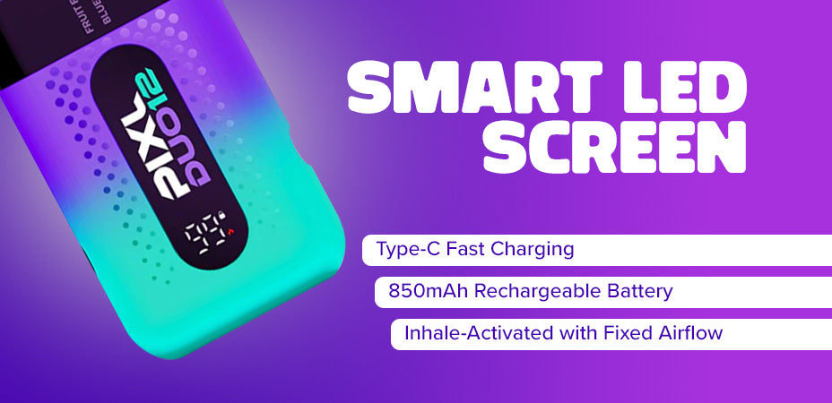 Screen of PIXL Duo 12 Prefilled Pod Kit