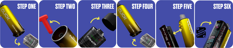 Banner showing how to replace Pyne Pod Click Refills