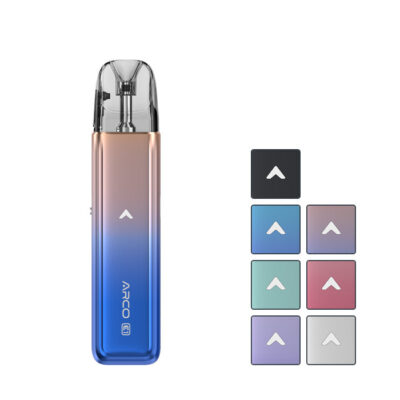 Smok Arco E1 Vape Kit with seven squares showcasing all available colours