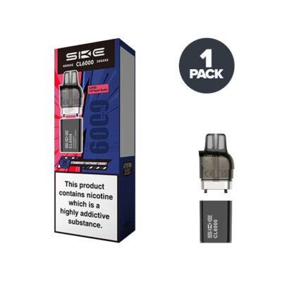 Strawberry Raspberry Cherry SKE CL6000 Prefilled Pod and Box