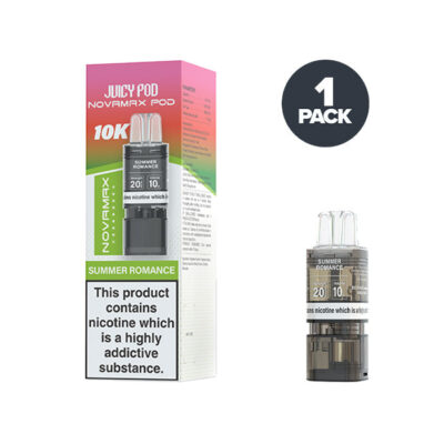 Summer Romance Juicy Pod Novamax 10K Prefilled Pod and Box