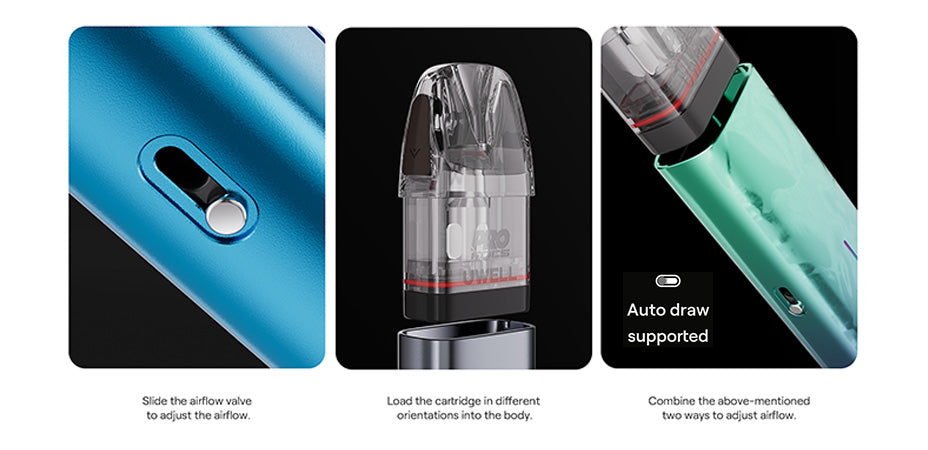 Banner showing the Uwell Caliburn G4 Mini Pod Kit's Airflow