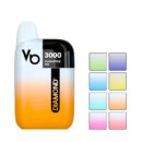 Vapes Bars Diamond 3000 Pod Kit with eight squares showcasing eight out of the ten available flavours
