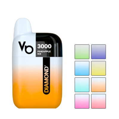 Vapes Bars Diamond 3000 Pod Kit with eight squares showcasing eight out of the ten available flavours